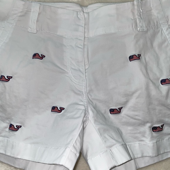SHORTS 🐳 WHITE SIZE 2 VINEYARD VINES NWOT WHALES RED WHITE BLUE - Picture 7 of 13